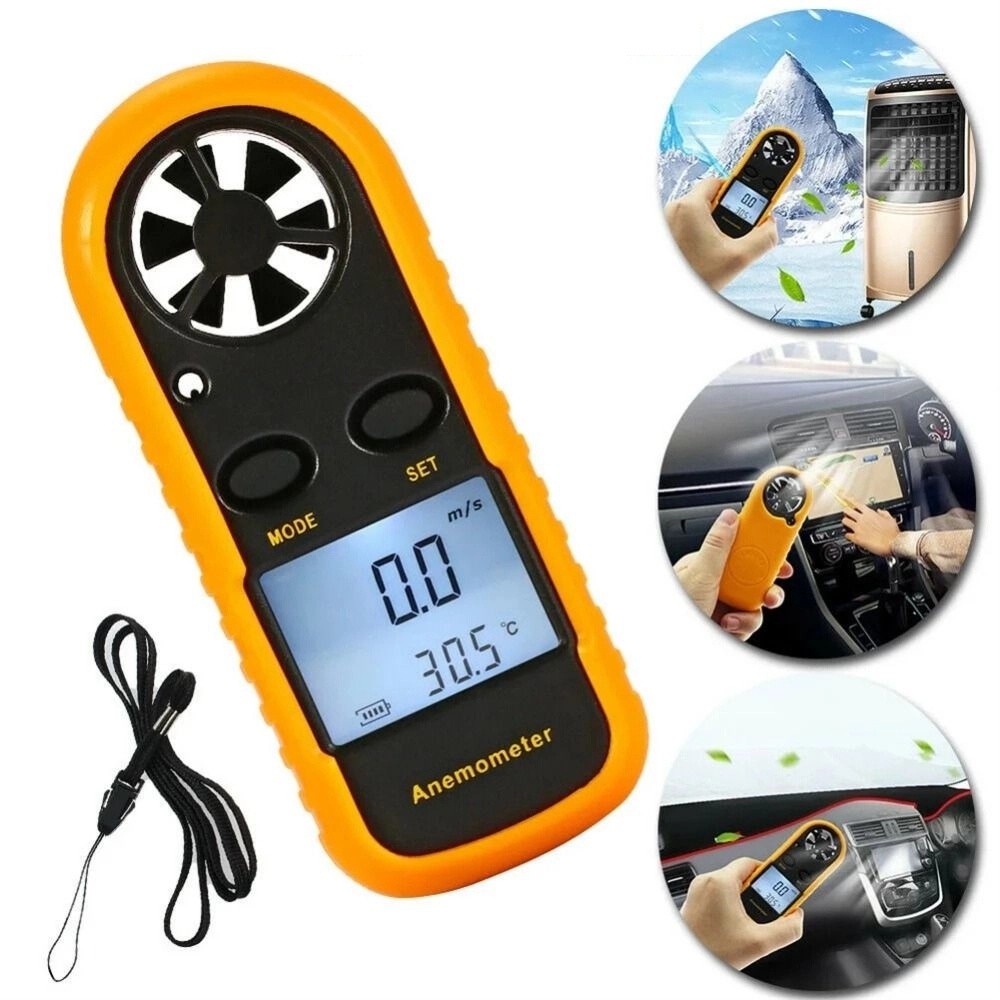 Anemometer Digital Wind Speed - Мини-цифровой анемометр, ручной измеритель скорости воздуха