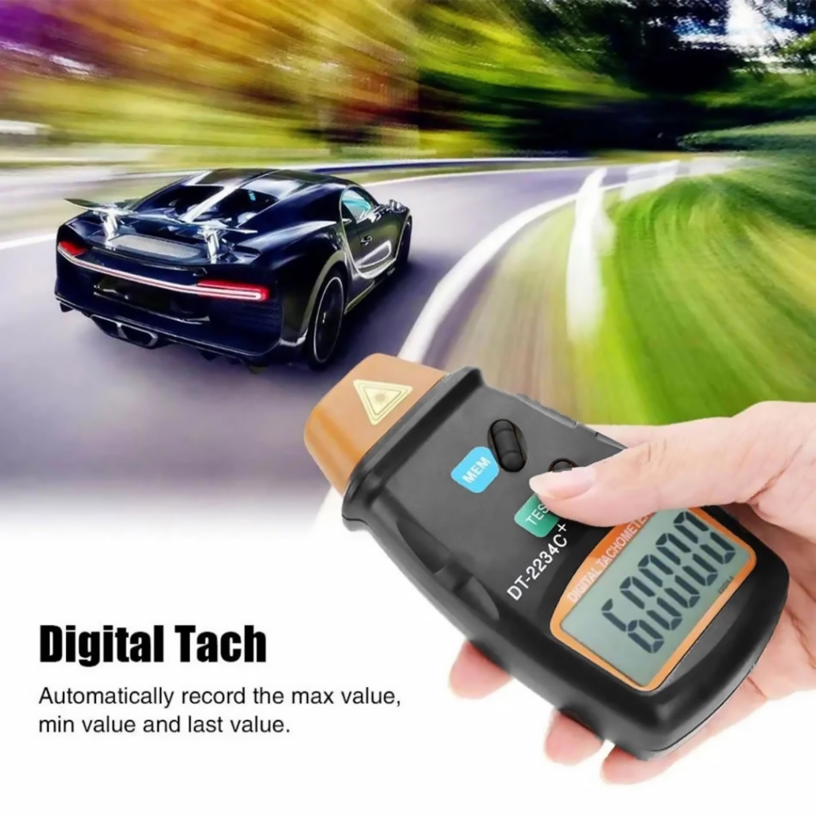 Tachometer Digital Laser Rpm - Цифровой лазерный тахометр 2.5-99999 об/мин, бесконтактный