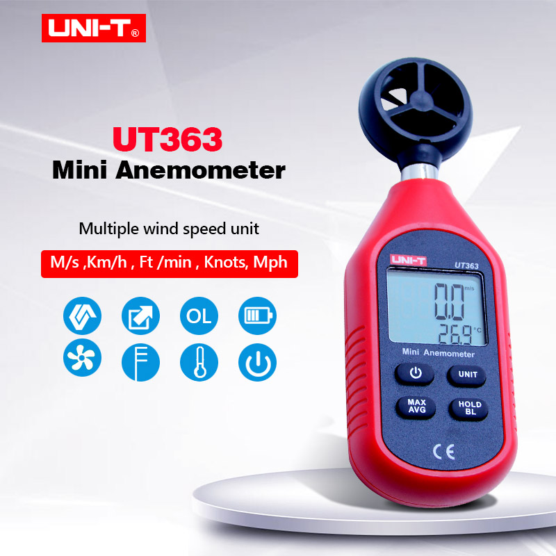 Anemometer Digital Wind Speed - Цифровые измерители скорости ветра Mini UNI-T
