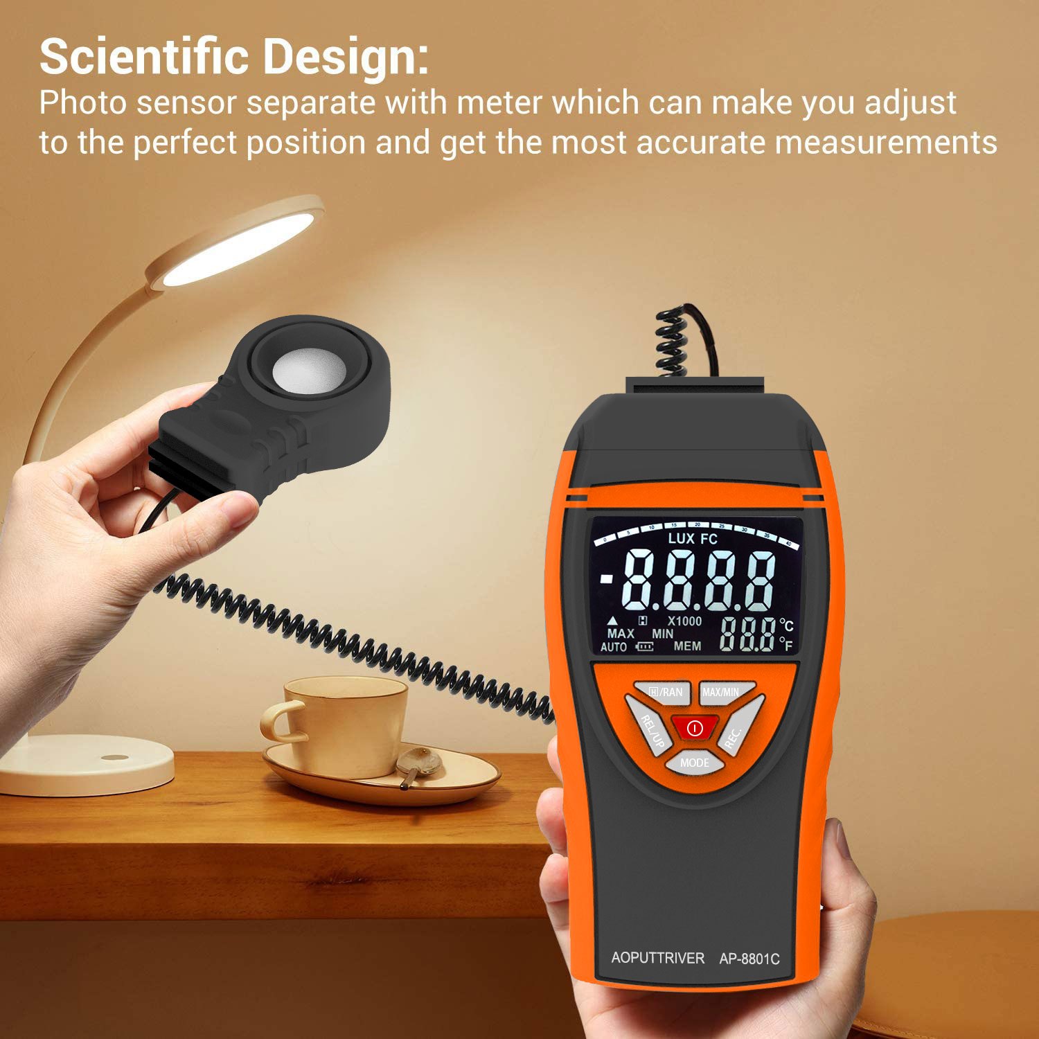 Lux Meter Digital Light - Цифровой измеритель освещенности 8801C (люксметр) с
