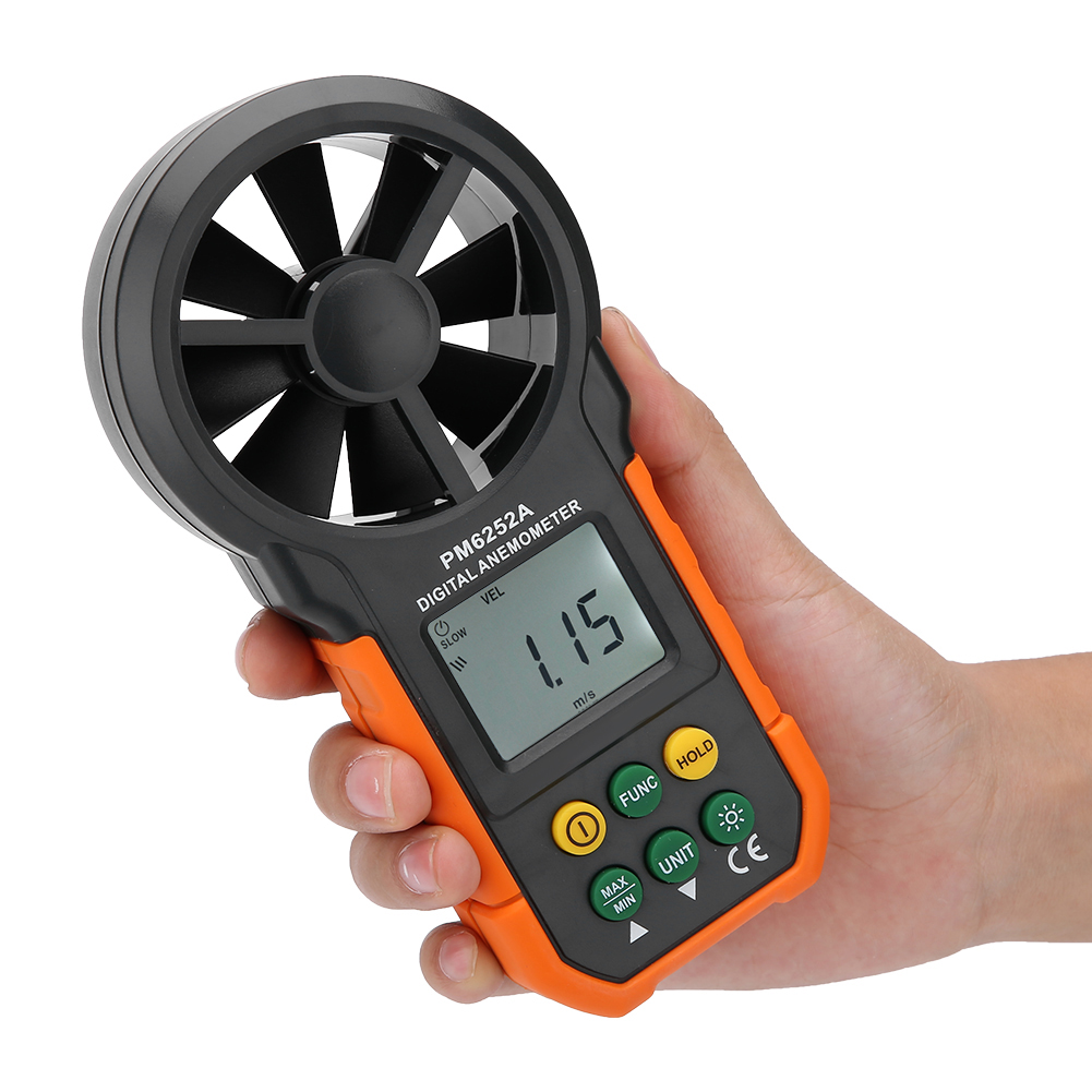 Anemometer Digital Wind Speed - Цифровой анемометр, анемометр PEAKMETER PM6252A, цифровой