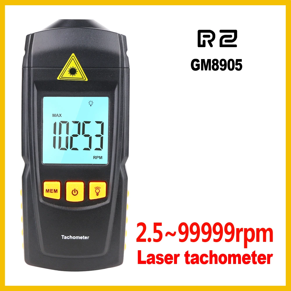 Портативный цифровой лазерный  – обзор и цена Tachometer Digital Laser Rpm