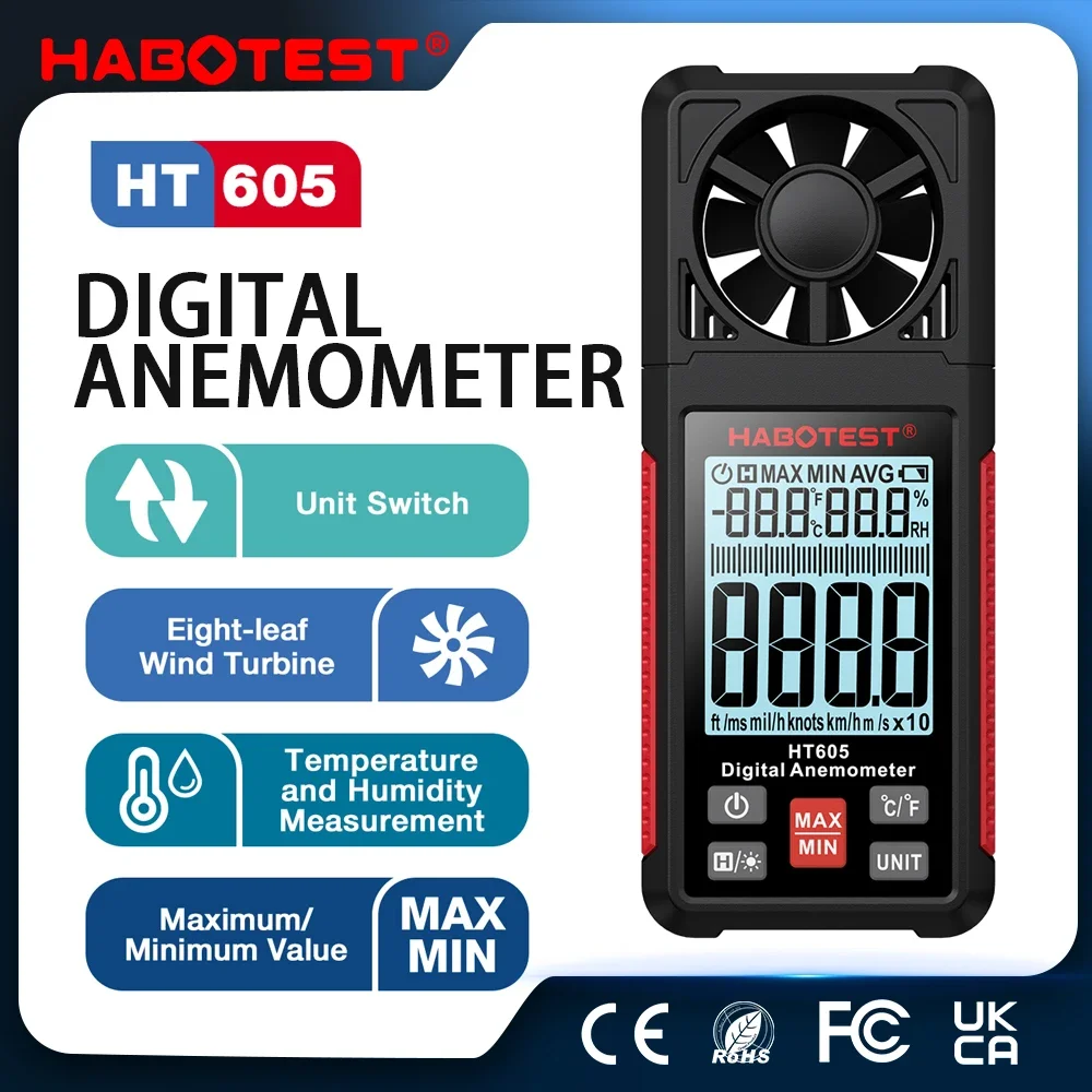 Цифровой анемометр HABOTEST: п – обзор и цена Anemometer Digital Wind Speed