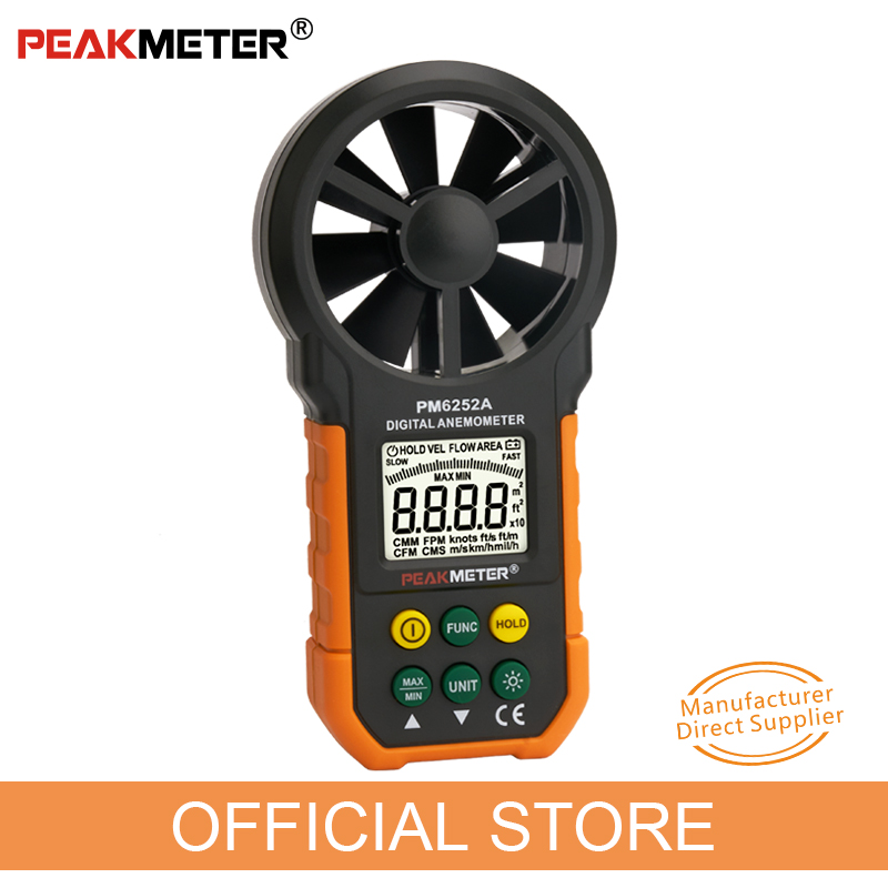PEAKMETER PM6252A Ручной анемо – обзор и цена Anemometer Digital Wind Speed