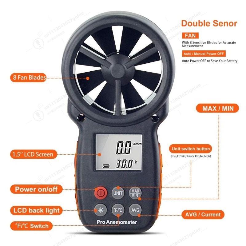 Цифровой анемометр BT-100: пор – обзор и цена Anemometer Digital Wind Speed