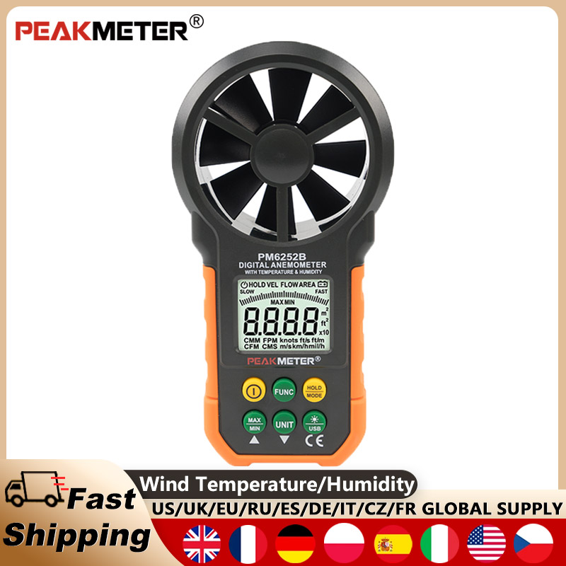 PEAKMETER PM6252B – цифровой а – обзор и цена Anemometer Digital Wind Speed