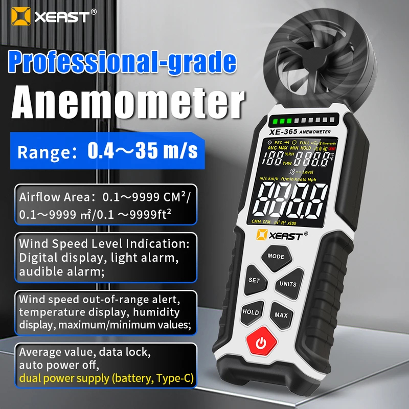 Цифровой измеритель скорости в – обзор и цена Anemometer Digital Wind Speed