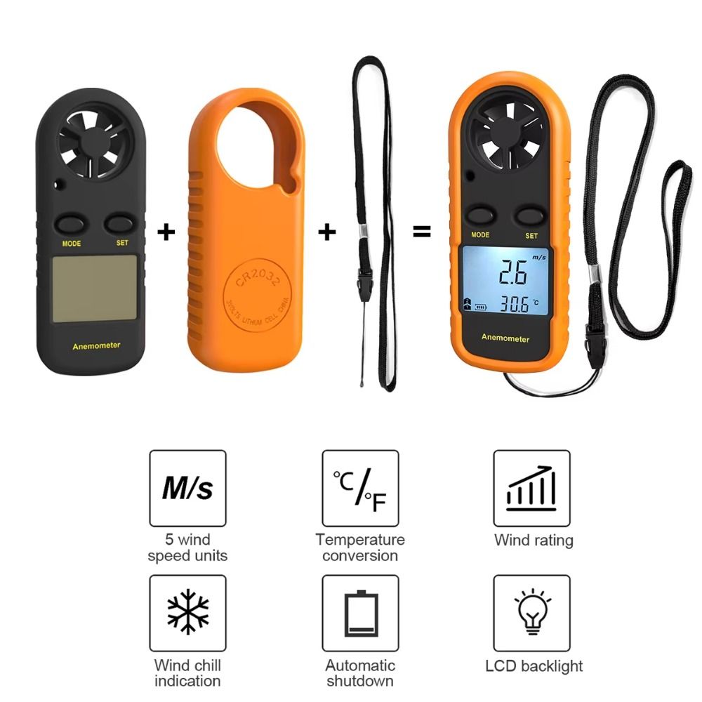Мини-цифровой анемометр с ЖК-д – обзор и цена Anemometer Digital Wind Speed